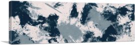 Blue Gray White Modern Panoramic-1-Panel-36x12x1.5 Thick