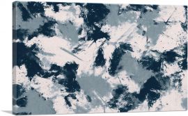 Blue Gray White Modern Rectangle-1-Panel-60x40x1.5 Thick