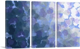 Blue Purple Navy Spots Modern Rectangle-3-Panels-60x40x1.5 Thick