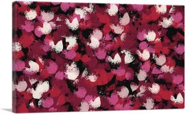 Cherry Pink Red White Modern Rectangle-1-Panel-12x8x.75 Thick