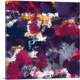 Cherry Purple Yellow Modern Square-1-Panel-26x26x.75 Thick