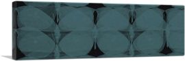 Dark Teal Butterflies Modern Panoramic-1-Panel-36x12x1.5 Thick