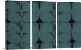 Dark Teal Butterflies Modern Rectangle-3-Panels-90x60x1.5 Thick
