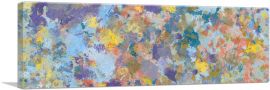 Baby Blue Yellow Purple Panoramic-1-Panel-60x20x1.5 Thick