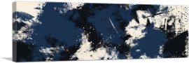 Navy Blue Black White Panoramic-1-Panel-36x12x1.5 Thick