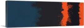 Navy Blue Orange Black Modern Panoramic-1-Panel-36x12x1.5 Thick
