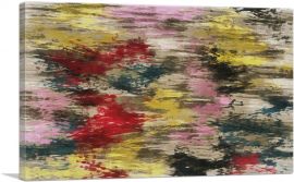 Olive Red Pink Yellow Modern-1-Panel-12x8x.75 Thick