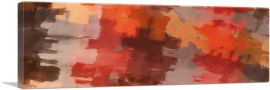 Orange Brown Red Modern-1-Panel-48x16x1.5 Thick