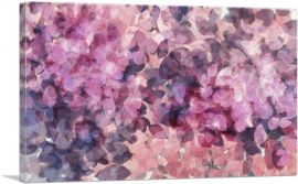 Pink Purple Petals Modern Rectangle-1-Panel-18x12x1.5 Thick