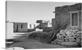 Houses in Acoma Pueblo - New Mexico-1-Panel-40x26x1.5 Thick