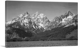 Snow Covered Peaks - Grand Teton National Park - Wyoming-1-Panel-40x26x1.5 Thick