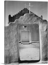 Church - Taos Pueblo National Historic Landmark - New Mexico-1-Panel-18x12x1.5 Thick