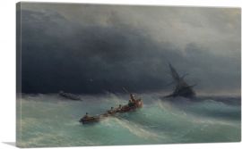 Storm at Sea 1873-1-Panel-40x26x1.5 Thick