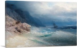 Storm at Sea 1881-1-Panel-18x12x1.5 Thick
