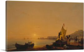 The Bay of Naples 1844-1-Panel-12x8x.75 Thick