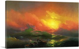 The Ninth Wave Highlighted Sun 1850 - Full Color-1-Panel-12x8x.75 Thick