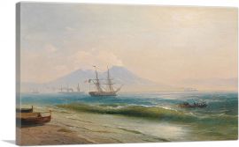View of Mount Vesuvius 1878-1-Panel-18x12x1.5 Thick
