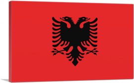 Flag of Albania Country in the Balkans Rectangle-1-Panel-18x12x1.5 Thick