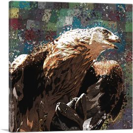 Golden Eagle of Albania Blue Green-1-Panel-36x36x1.5 Thick