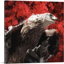 Golden Eagle of Albania on Red-1-Panel-26x26x.75 Thick