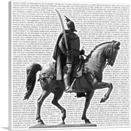 Skanderbeg Monument - George Castriot Albania National Anthem-1-Panel-18x18x1.5 Thick