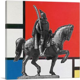 Skanderbeg Monument - George Castriot Albania Ottoman Empire-1-Panel-12x12x1.5 Thick