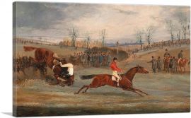 Scenes From a Steeplechase Near a Finish 1845-1-Panel-26x18x1.5 Thick