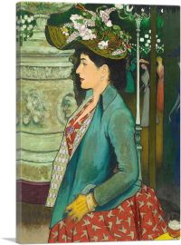An Elegant Woman At The Elysee Montmartre 1888-1-Panel-18x12x1.5 Thick