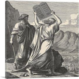 Moses Destroys The Tables 1881-1-Panel-26x26x.75 Thick