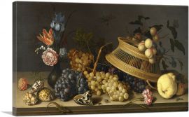 Still Life of Flowers, Fruit, Shells, and Insects 1629-1-Panel-26x18x1.5 Thick