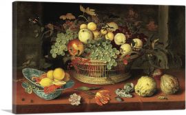 Still Life with Basket of Fruit 1622-1-Panel-26x18x1.5 Thick