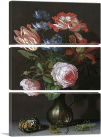 Flowers with Grasshopper 1630-3-Panels-90x60x1.5 Thick