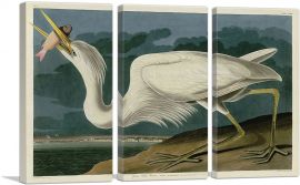 Great White Heron-3-Panels-90x60x1.5 Thick