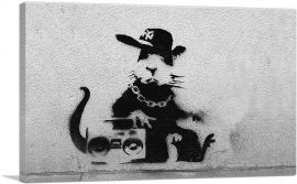 Old School Rat with Boombox-1-Panel-18x12x1.5 Thick