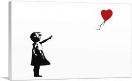 Girl with Balloon (white background Rectangle)-1-Panel-26x18x1.5 Thick