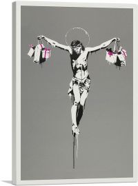 Jesus Christ With Shopping Bags-1-Panel-12x8x.75 Thick