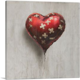 Bandaged Balloon Heart-1-Panel-12x12x1.5 Thick
