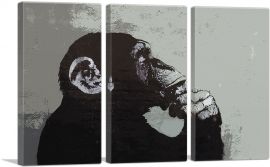 The Thinker Monkey-3-Panels-90x60x1.5 Thick