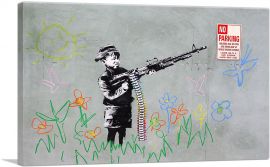 Boy with Gun-1-Panel-40x26x1.5 Thick