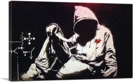 Hooded Man With Knife-1-Panel-18x12x1.5 Thick