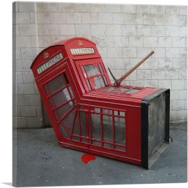 London Phone Booth-1-Panel-18x18x1.5 Thick