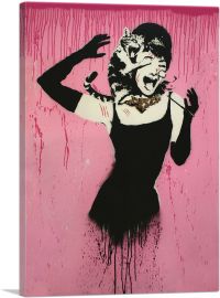 Audrey Hepburn Attacked By Cat-1-Panel-18x12x1.5 Thick