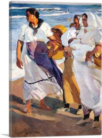 Fisherwomen from Valencia 1915-1-Panel-12x8x.75 Thick