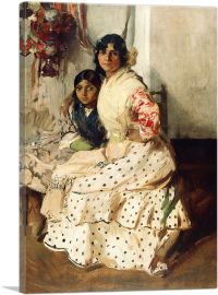 Pepilla the Gypsy and Her Daughter 1910-1-Panel-12x8x.75 Thick