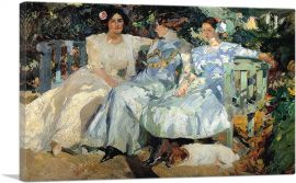 Senora de Sorolla and Her Daughters 1910-1-Panel-12x8x.75 Thick