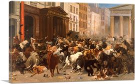 The Bulls and Bears in the Market 1879-1-Panel-18x12x1.5 Thick