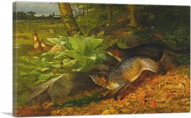 Foxes and Rabits 1874-1-Panel-12x8x.75 Thick