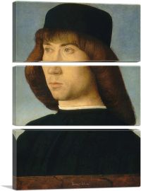 Portrait Of a Young Man 1490-3-Panels-60x40x1.5 Thick