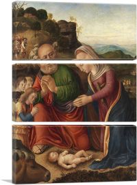 Adoration Of The Child-3-Panels-60x40x1.5 Thick