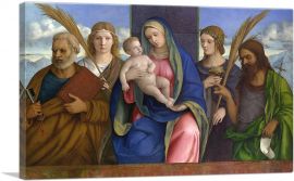 Madonna And Child With Saints-1-Panel-12x8x.75 Thick